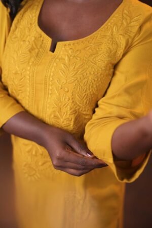 Embroidered Kurthi (Round Neck)